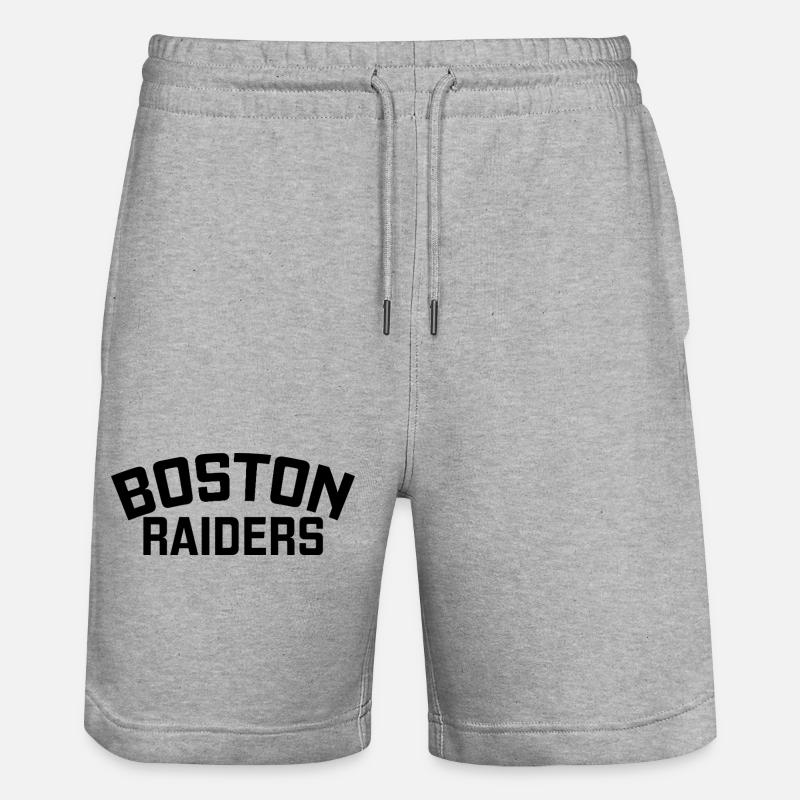 Boston Raiders - Stanley/Stella Trainer Unisex Organic Jogging Shorts - heather grey