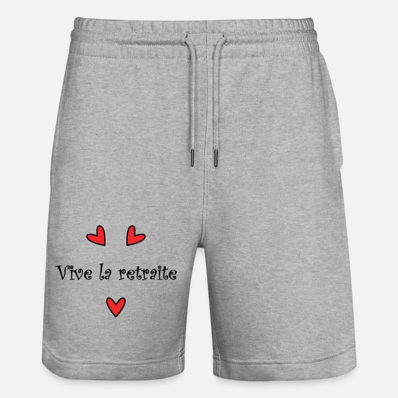 RETRAITE. VIVE LA RETRAITE. RETRAITEE. - Short de jogging bio TRAINER Stanley/Stella unisexe - gris chiné