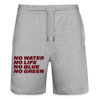 WATER - Stanley/Stella Unisex Bio Joggingshorts Trainer  - Grau meliert - Vorne - Nik (191cm) & Marisol (170cm)