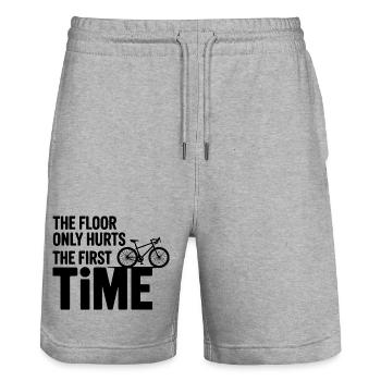 Un sol de cyclisme artistique ne fait que mal à la première fois professionnel - Short de jogging bio TRAINER Stanley/Stella unisexe - gris chiné - Devant - Nik (191cm) & Marisol (170cm)