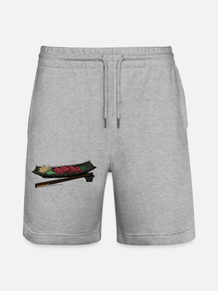 Sashimi King - Stanley/Stella Unisex Bio Joggingshorts Trainer - Grau meliert