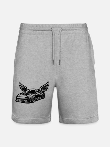 Sportwagen Symbol Auto Tuning - Stanley/Stella Unisex Bio Joggingshorts Trainer  - Grau meliert