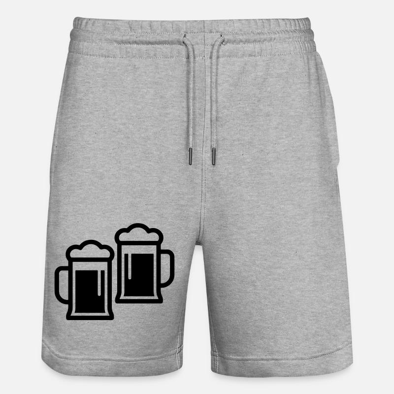 Chope à bière - Short de jogging bio TRAINER Stanley/Stella unisexe - gris chiné