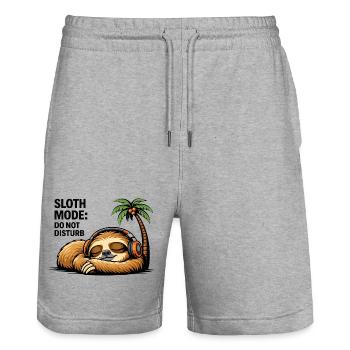 Trägheitsmodus Nicht stören - Stanley/Stella Unisex Bio Joggingshorts Trainer  - Grau meliert - Vorne - Nik (191cm) & Marisol (170cm)