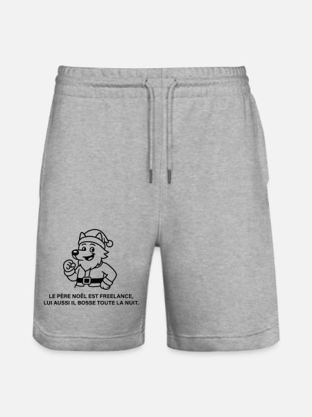 Pere Noel Freelance Festif - Short de jogging bio TRAINER Stanley/Stella unisexe - gris chiné
