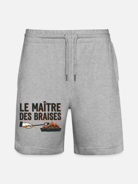 Le Maître des Braises BBQ Pitmaster - Short de jogging bio TRAINER Stanley/Stella unisexe - gris chiné