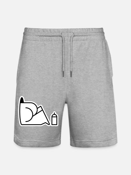 Looking For Cans - Stanley/Stella Unisex Bio Joggingshorts Trainer  - Grau meliert