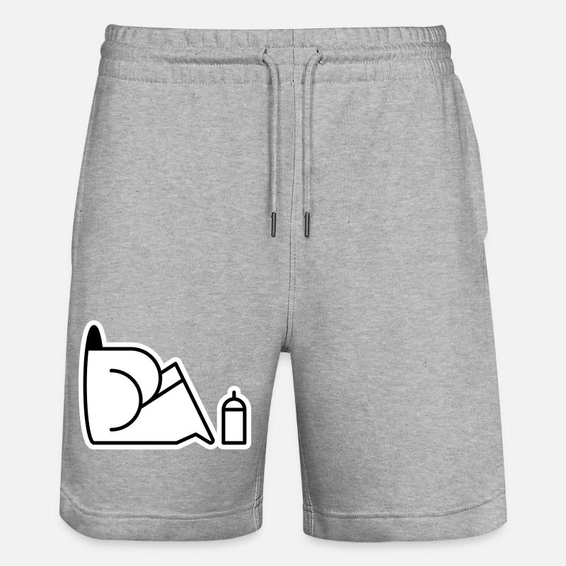 Looking For Cans - Stanley/Stella Trainer Unisex Organic Jogging Shorts - heather grey
