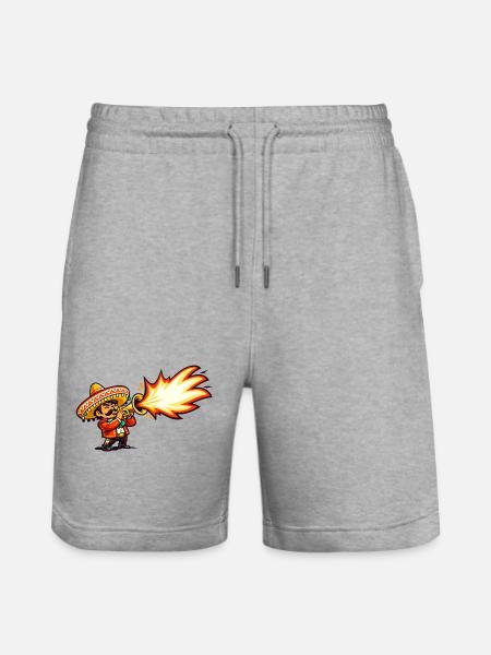 Mariachi Firestorm - Stanley/Stella Trainer Unisex Organic Jogging Shorts - heather grey