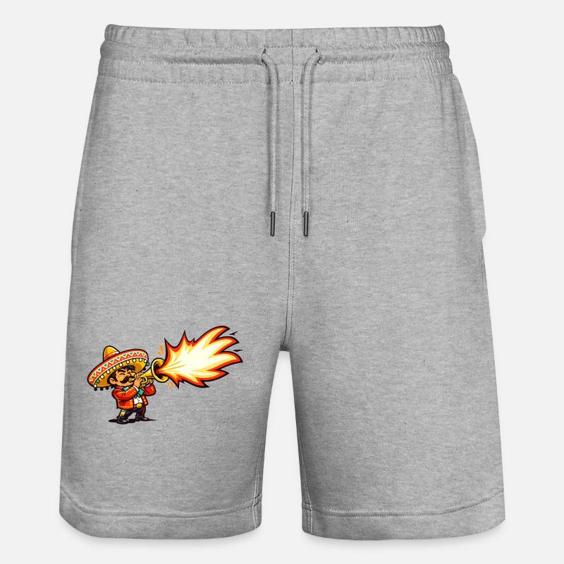 Tempête de feu mariachi - Short de jogging bio TRAINER Stanley/Stella unisexe - gris chiné