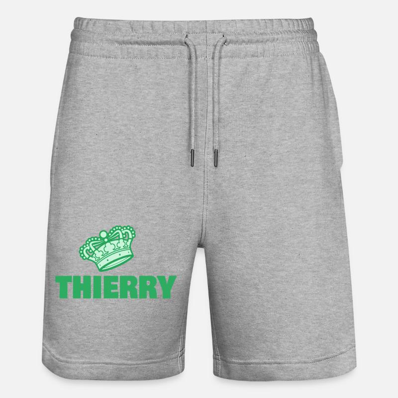 Thierry als Koenig - Stanley/Stella Unisex Bio Joggingshorts Trainer  - Grau meliert
