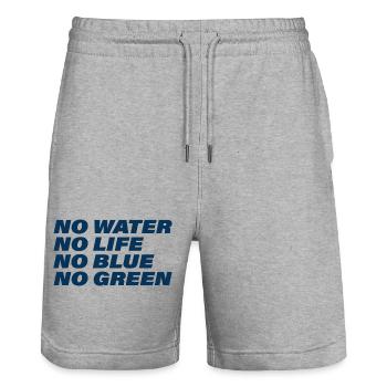 WATER - Stanley/Stella Unisex Bio Joggingshorts Trainer  - Grau meliert - Vorne - Nik (191cm) & Marisol (170cm)
