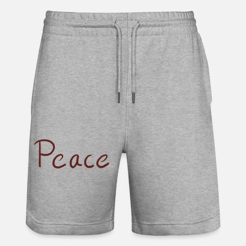 Paix dans le style handletter - Short de jogging bio TRAINER Stanley/Stella unisexe - gris chiné