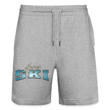 Après-ski - Stanley/Stella Trainer Unisex Organic Jogging Shorts - heather grey - Front - Nik (191cm) & Marisol (170cm)
