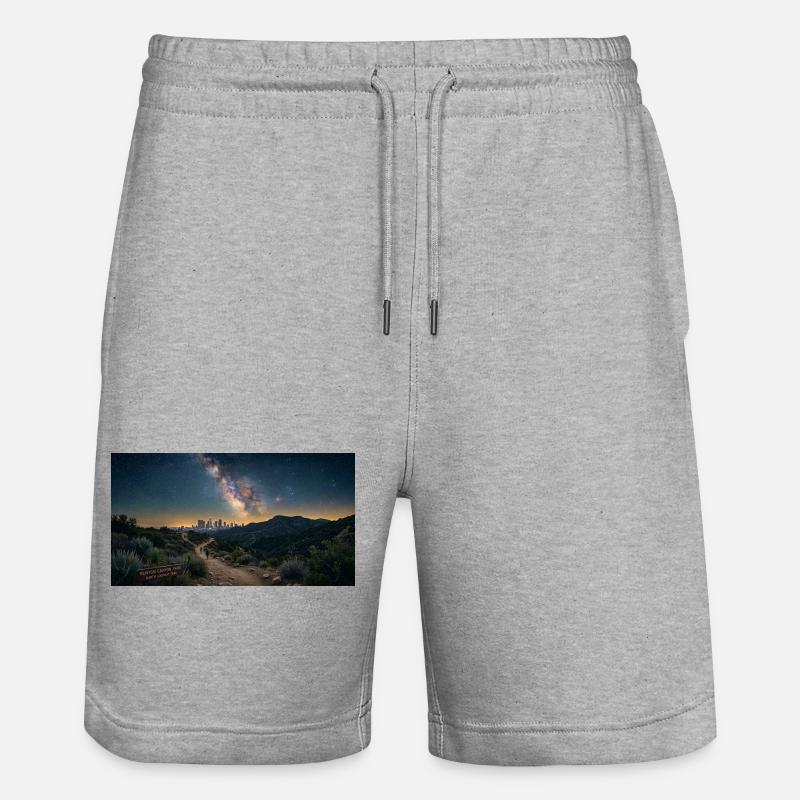 Voie lactée Runyon Canyon, LA - Short de jogging bio TRAINER Stanley/Stella unisexe - gris chiné