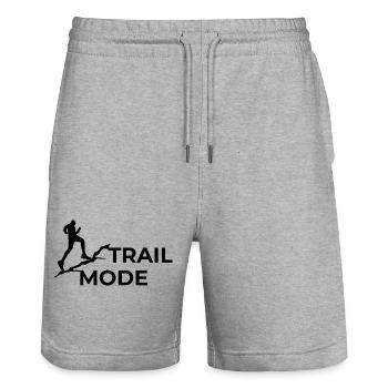 Trail Mode - Trailrunning Design Berglauf - Stanley/Stella Unisex Bio Joggingshorts Trainer  - Grau meliert - Vorne - Nik (191cm) & Marisol (170cm)