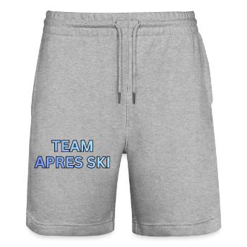 Team Après Ski Gradient - Stanley/Stella Trainer Unisex Organic Jogging Shorts - heather grey - Front - Nik (191cm) & Marisol (170cm)