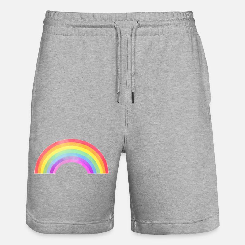 Regenbogenbogen  - Stanley/Stella Unisex Bio Joggingshorts Trainer  - Grau meliert