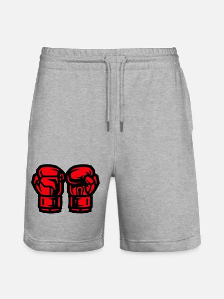 Boxhandschuhe Symbol Boxen - Stanley/Stella Unisex Bio Joggingshorts Trainer  - Grau meliert