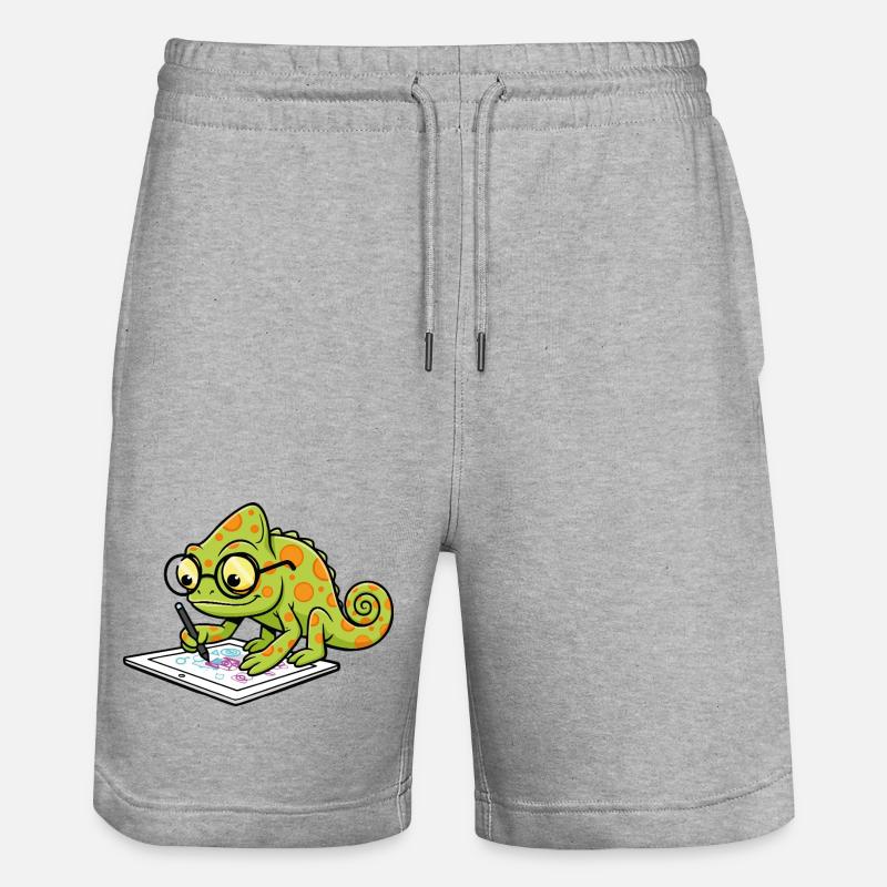 Caméléon Artiste Numérique Tablette Graphique Masc - Short de jogging bio TRAINER Stanley/Stella unisexe - gris chiné