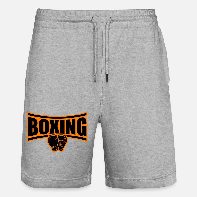 Boîtes de boxe - Short de jogging bio TRAINER Stanley/Stella unisexe - gris chiné