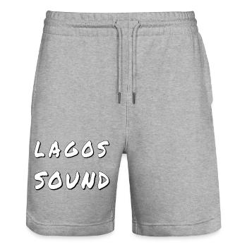 Lagos Sound – Algarve Music Design - Stanley/Stella Unisex Bio Joggingshorts Trainer  - Grau meliert - Vorne - Nik (191cm) & Marisol (170cm)