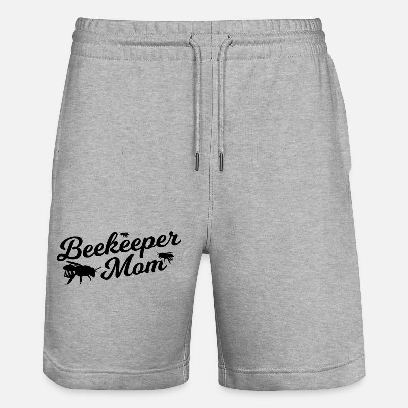 Imkerin Mutter - Stanley/Stella Unisex Bio Joggingshorts Trainer  - Grau meliert