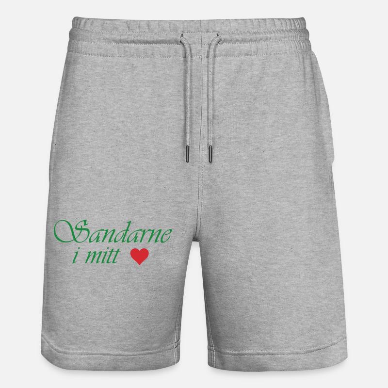 Les sables dans mon cœur - Short de jogging bio TRAINER Stanley/Stella unisexe - gris chiné