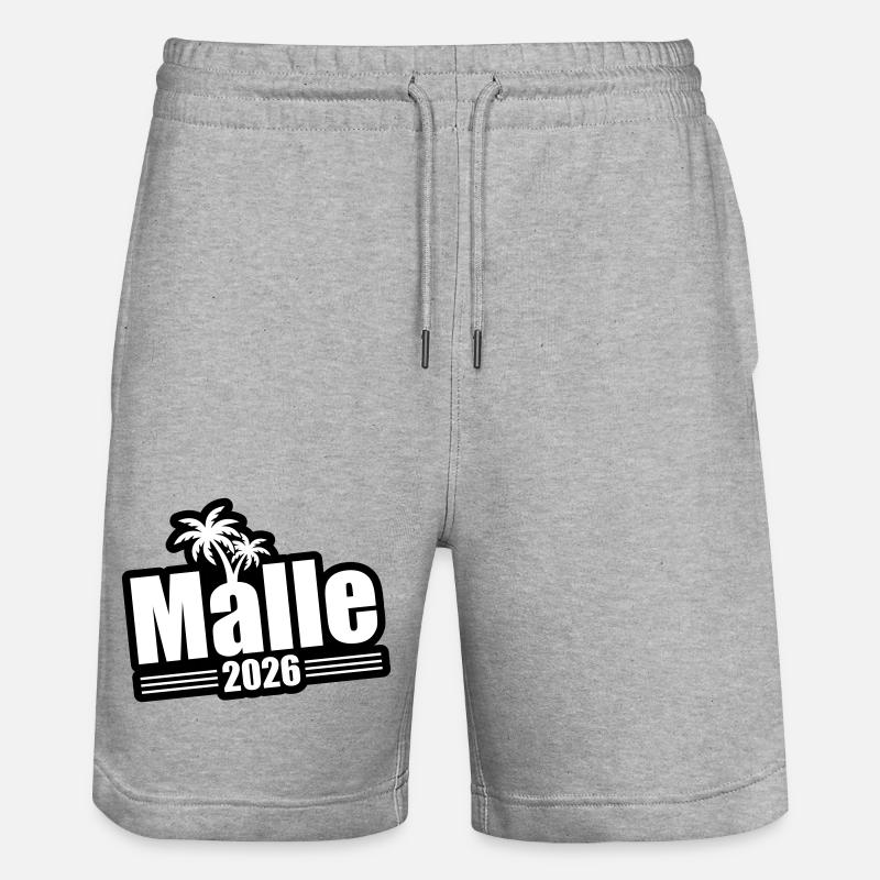 Palmiers Malle 2026 - Short de jogging bio TRAINER Stanley/Stella unisexe - gris chiné