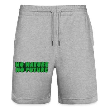 Keine Natur, keine Zukunft - Stanley/Stella Unisex Bio Joggingshorts Trainer  - Grau meliert - Vorne - Nik (191cm) & Marisol (170cm)