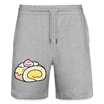Summer Roll Cake - Stanley/Stella Trainer Unisex Organic Jogging Shorts - heather grey - Front - Nik (191cm) & Marisol (170cm)