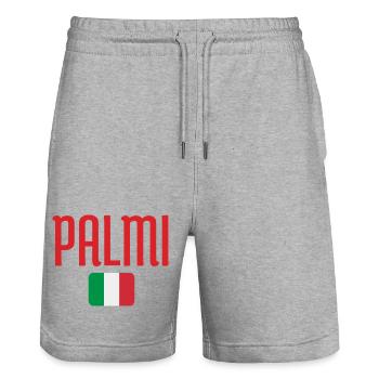 Drapeau italien de Palmi - Short de jogging bio TRAINER Stanley/Stella unisexe - gris chiné - Devant - Nik (191cm) & Marisol (170cm)