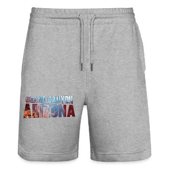 Grand Canyon Arizona Nationalpark, USA - Stanley/Stella Unisex Bio Joggingshorts Trainer  - Grau meliert - Vorne - Nik (191cm) & Marisol (170cm)