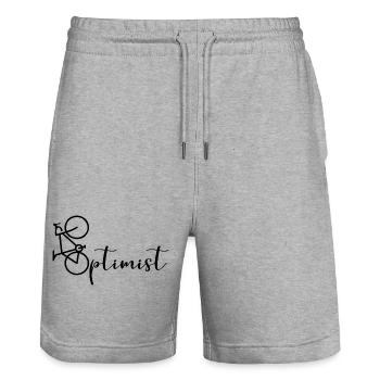 Cyclistes Optimist Cycling Bicycle - Short de jogging bio TRAINER Stanley/Stella unisexe - gris chiné - Devant - Nik (191cm) & Marisol (170cm)