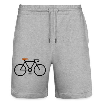 Fahrrad - Stanley/Stella Unisex Bio Joggingshorts Trainer  - Grau meliert - Vorne - Nik (191cm) & Marisol (170cm)