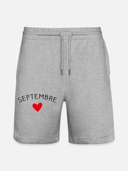 Future maman Septembre – Bébé en route ❤️ - Short de jogging bio TRAINER Stanley/Stella unisexe - gris chiné