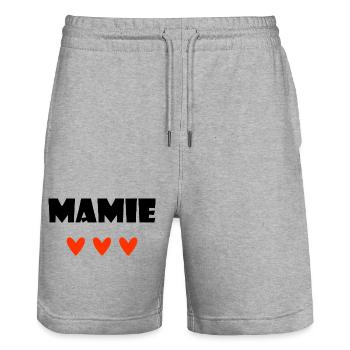 OMA. MAMA. OMA. MUTTERTAG - Stanley/Stella Unisex Bio Joggingshorts Trainer  - Grau meliert - Vorne - Nik (191cm) & Marisol (170cm)