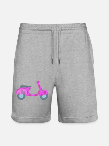 Roller Dots Punkte Frühling Italien Lebensfreude - Stanley/Stella Unisex Bio Joggingshorts Trainer - Grau meliert