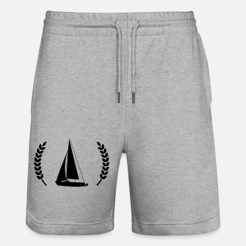 Segelboot - Stanley/Stella Unisex Bio Joggingshorts Trainer  - Grau meliert