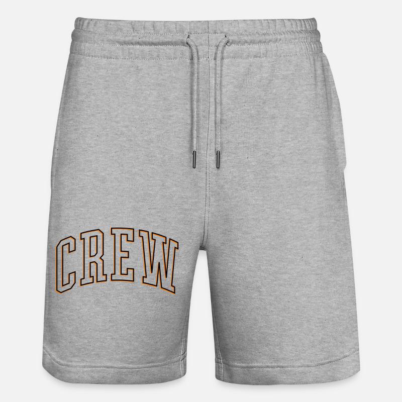 Crew Outline - Stanley/Stella Unisex Bio Joggingshorts Trainer - Grau meliert