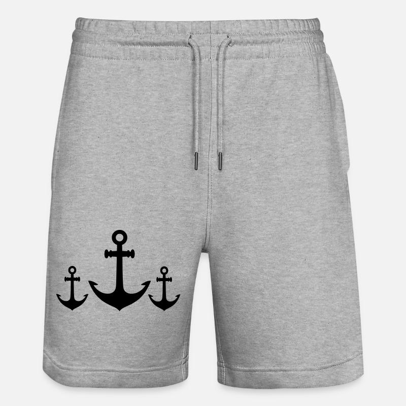 Équipage de l’ancre - Short de jogging bio TRAINER Stanley/Stella unisexe - gris chiné