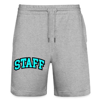 Lettrage du personnel - Short de jogging bio TRAINER Stanley/Stella unisexe - gris chiné - Devant - Nik (191cm) & Marisol (170cm)