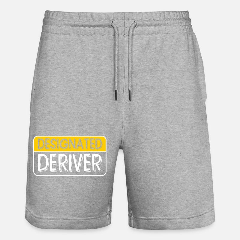 math math - Stanley/Stella Trainer Unisex Organic Jogging Shorts - heather grey