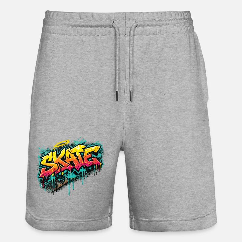 Skate Graffiti Explosion - Short de jogging bio TRAINER Stanley/Stella unisexe - gris chiné