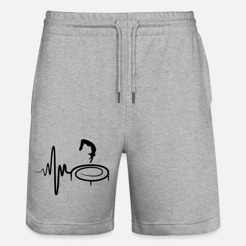 Enfant du trampoline - Short de jogging bio TRAINER Stanley/Stella unisexe - gris chiné