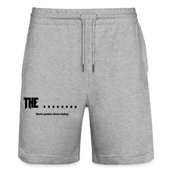 New Band - Stanley/Stella Unisex Bio Joggingshorts Trainer  - Grau meliert - Vorne - Nik (191cm) & Marisol (170cm)