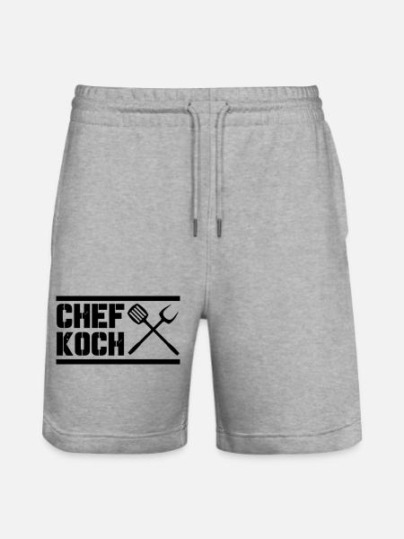 chef_koch - Short de jogging bio TRAINER Stanley/Stella unisexe - gris chiné