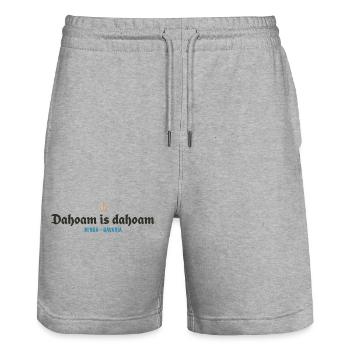 Dahoam is dahoam - Stanley/Stella Unisex Bio Joggingshorts Trainer  - Grau meliert - Vorne - Nik (191cm) & Marisol (170cm)