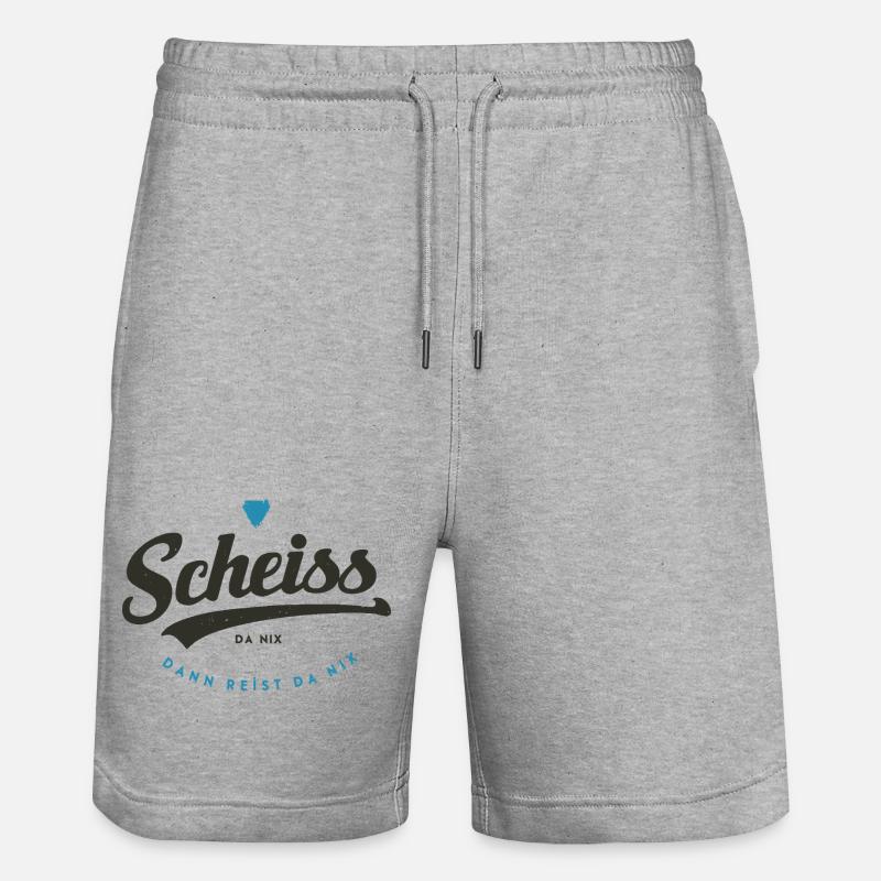 Scheiss da nix - Short de jogging bio TRAINER Stanley/Stella unisexe - gris chiné