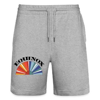 Equinox Happy Easter Ostara Spring - Stanley/Stella Trainer Unisex Organic Jogging Shorts - heather grey - Front - Nik (191cm) & Marisol (170cm)